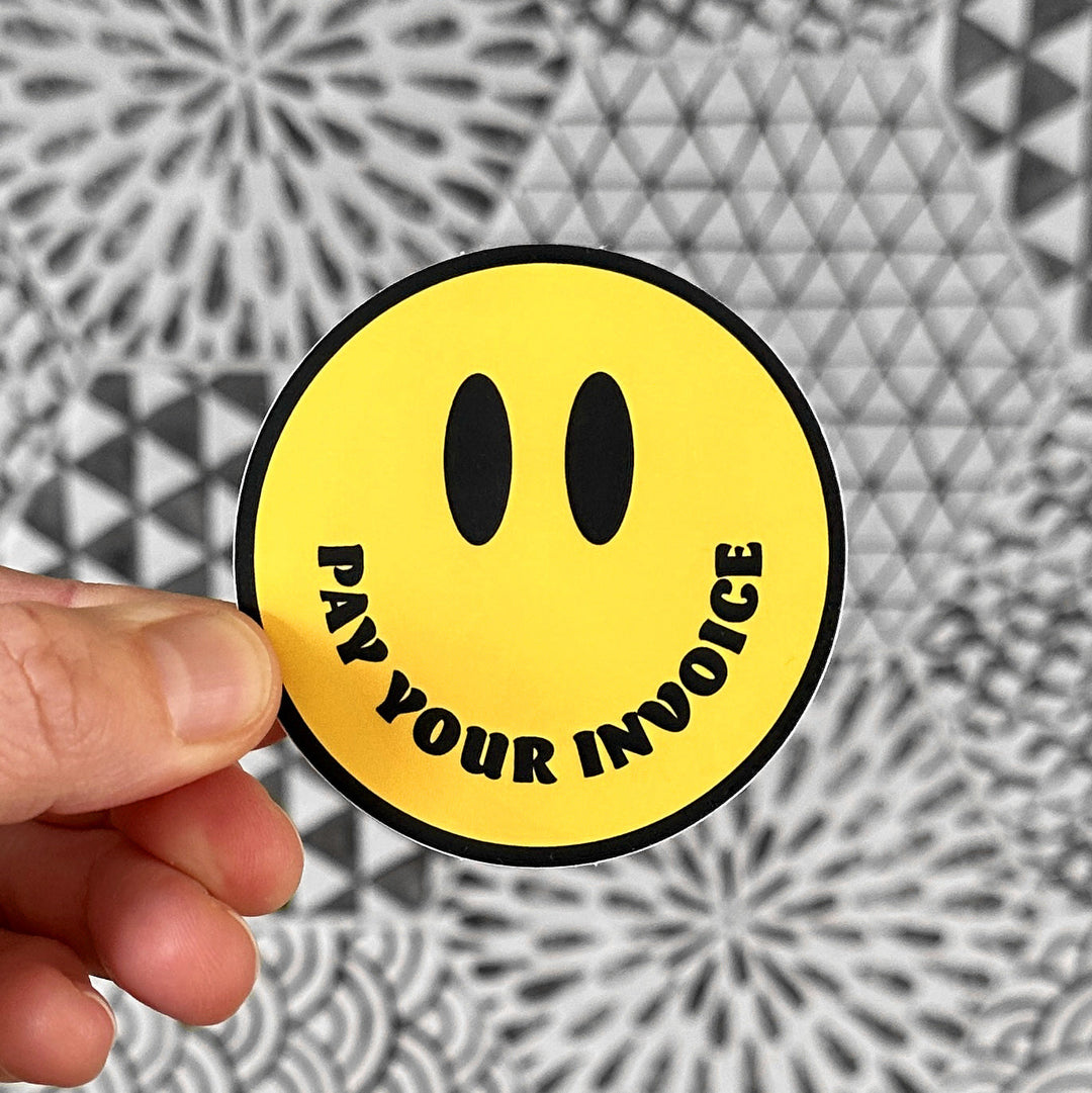 Pay your invoice sticker