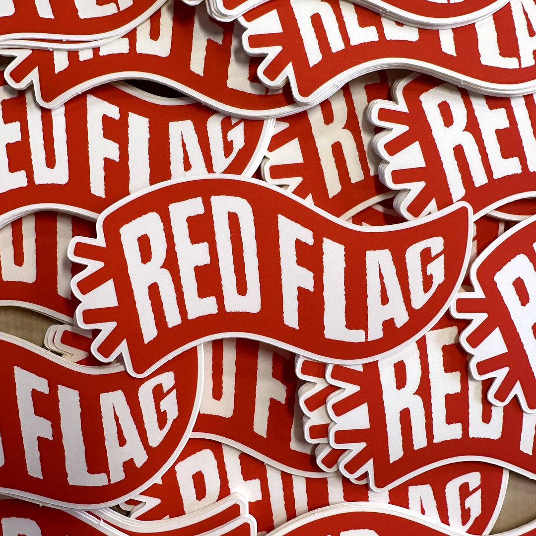 Red Flag Vinyl Sticker | Say No To Toxic Relationships | KP General Store